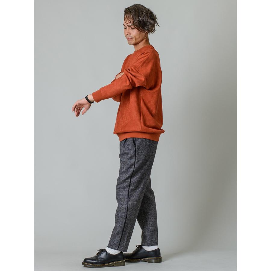 スラックス メンズ テーパード 春夏 秋冬 黒 ベージュ グレー ブラック 29 30 31 32 S M L XL 2L 9分丈 アンクルパンツ 2タック グレンチェック REGIEVO 95503 | REGIEVO | 16