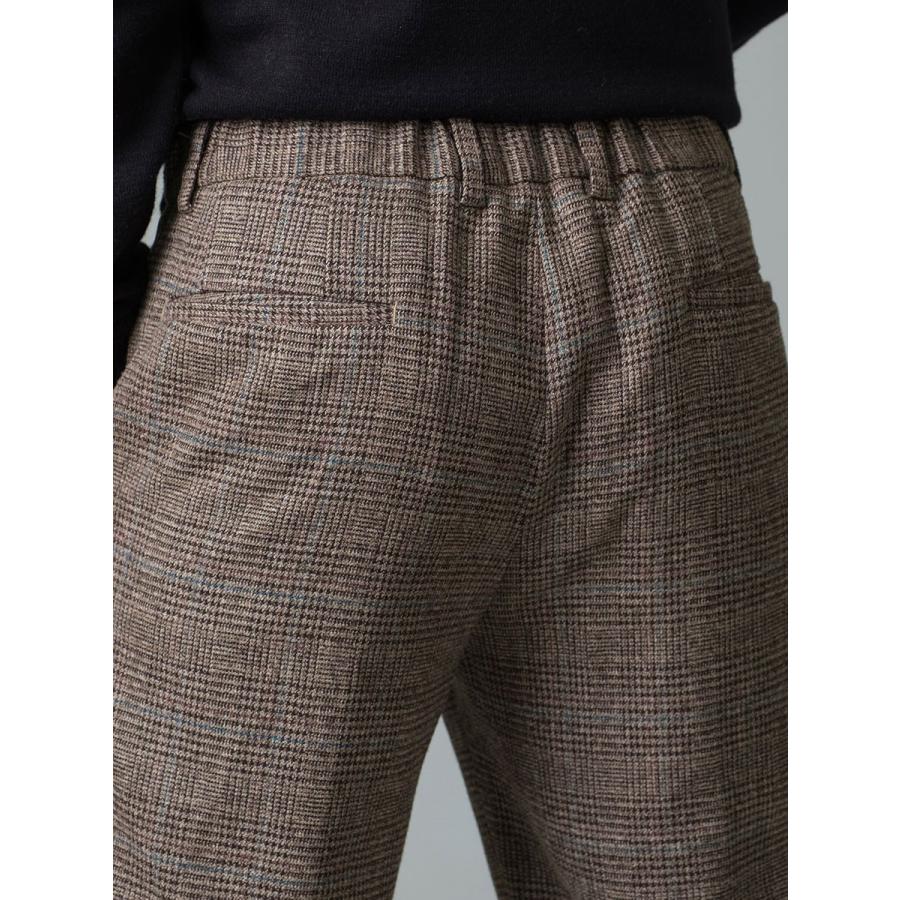 スラックス メンズ テーパード 春夏 秋冬 黒 ベージュ グレー ブラック 29 30 31 32 S M L XL 2L 9分丈 アンクルパンツ 2タック グレンチェック REGIEVO 95503 | REGIEVO | 19