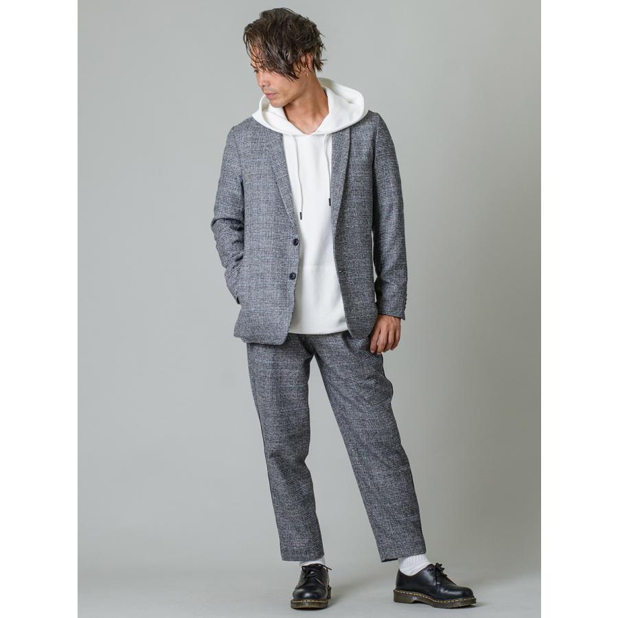 スラックス メンズ テーパード 春夏 秋冬 黒 ベージュ グレー ブラック 29 30 31 32 S M L XL 2L 9分丈 アンクルパンツ 2タック グレンチェック REGIEVO 95503 | REGIEVO | 10