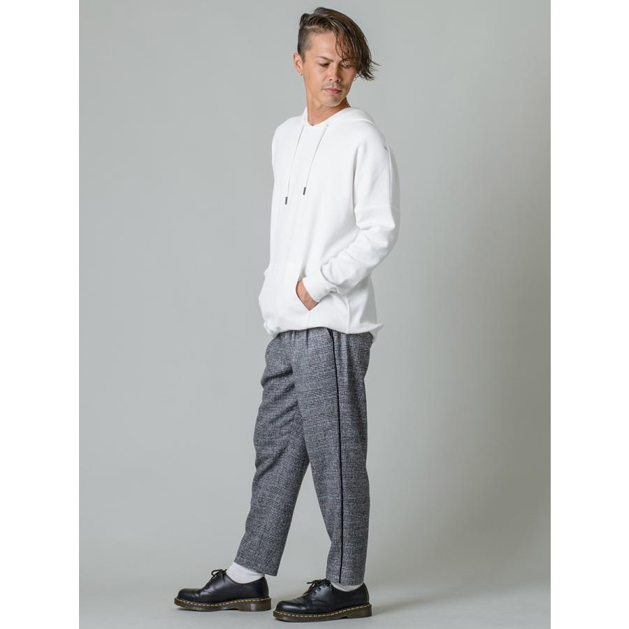 スラックス メンズ テーパード 春夏 秋冬 黒 ベージュ グレー ブラック 29 30 31 32 S M L XL 2L 9分丈 アンクルパンツ 2タック グレンチェック REGIEVO 95503 | REGIEVO | 12