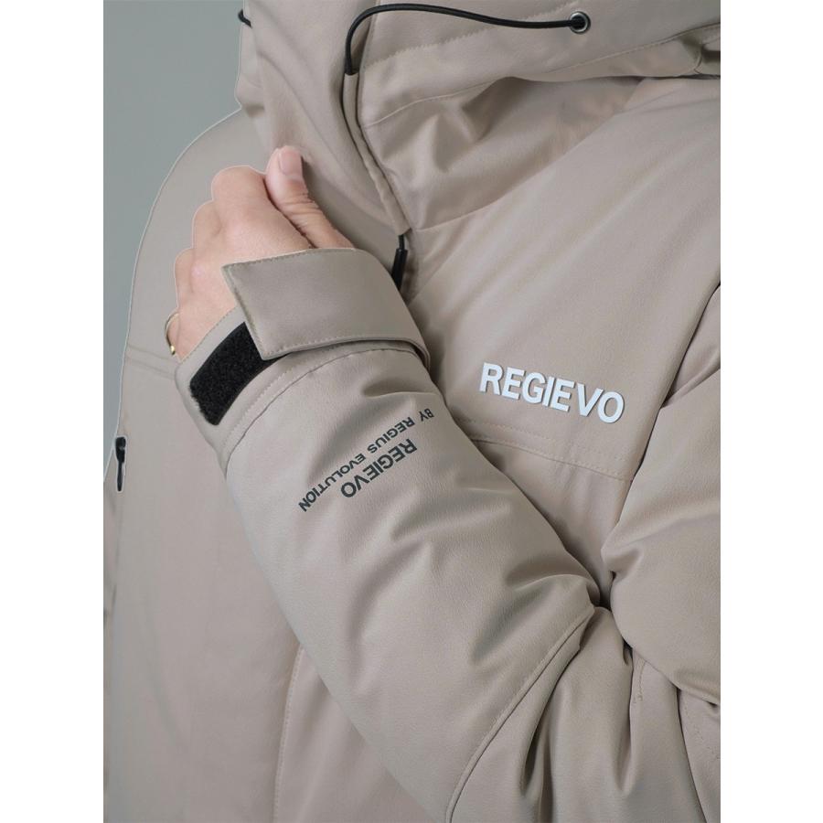 ダウンジャケット メンズ 軽量 グレージュ ブラック 黒 L XL 2L LL ダウン70% 撥水 REGIEVO レジエボ hk エイチケー 95504 | REGIEVO | 15