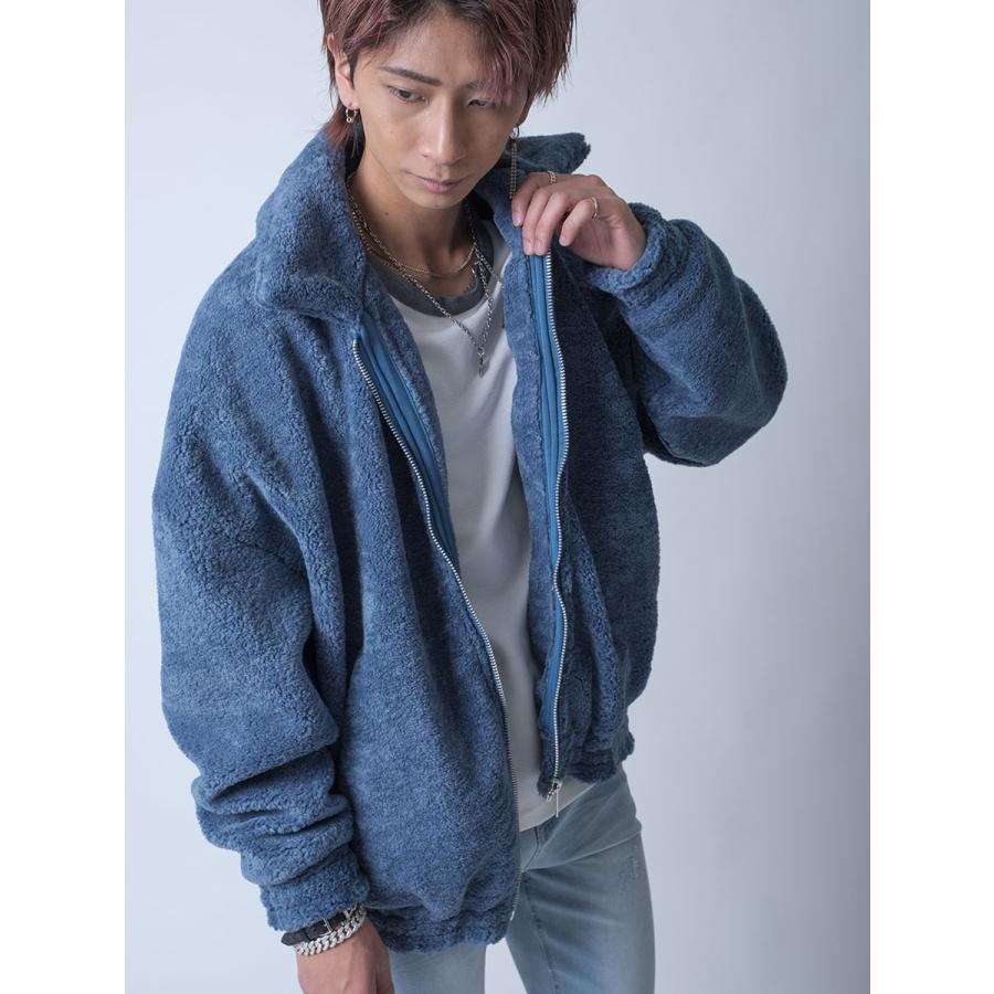 ボア ブルゾン メンズ 冬 暖かい ホワイト 白 ブルー 青 ブラック 黒 ボアジャケット ビッグシルエット オーバーサイズ M L Regievo レジエボ Re メンズジャケット バッグ 鞄 のhk 通販 Yahoo ショッピング