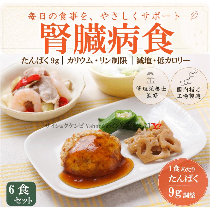 腎臓病食 6食セット *国内製造 管理栄養士監修 低たんぱく 低リン 減塩 