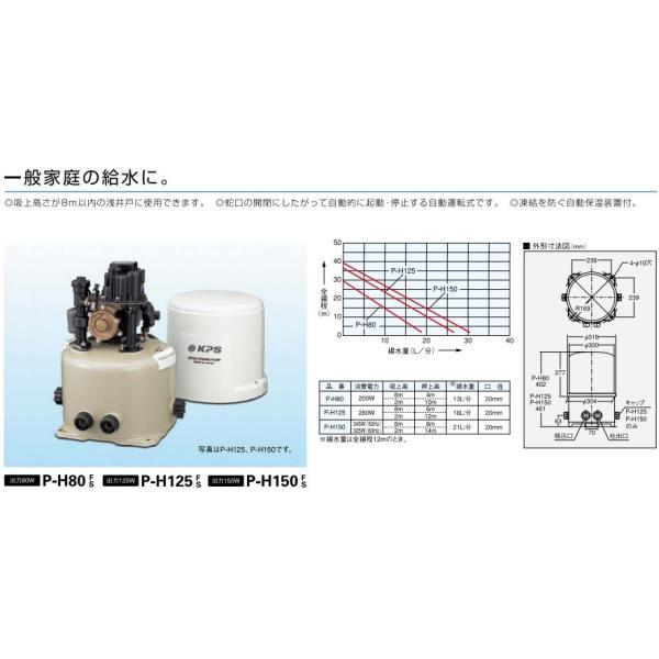 KPS工業 井戸用ポンプ P-H80F/P-H80S 100V 80W 家庭用 給水ポンプ 浅