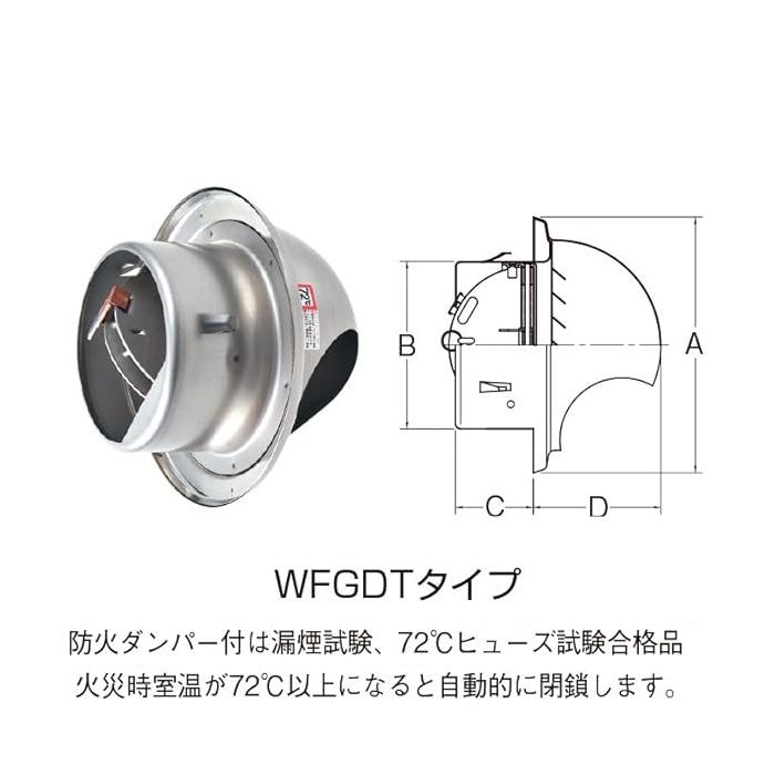丸型フード付き ガラリ 防火ダンパー付き φ100 100mm ステンレス 丸型フード付き ガラリ 防火ダンパー付き φ100 100mm ステンレス