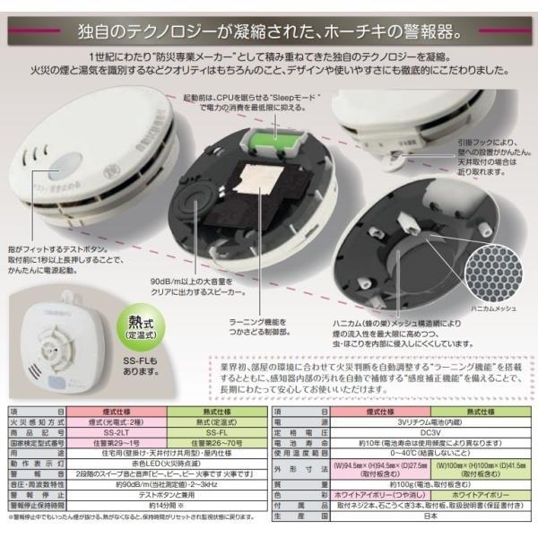 ホーチキ 火災警報器 ホワイト 9.5×9.5×2.8cm 音声