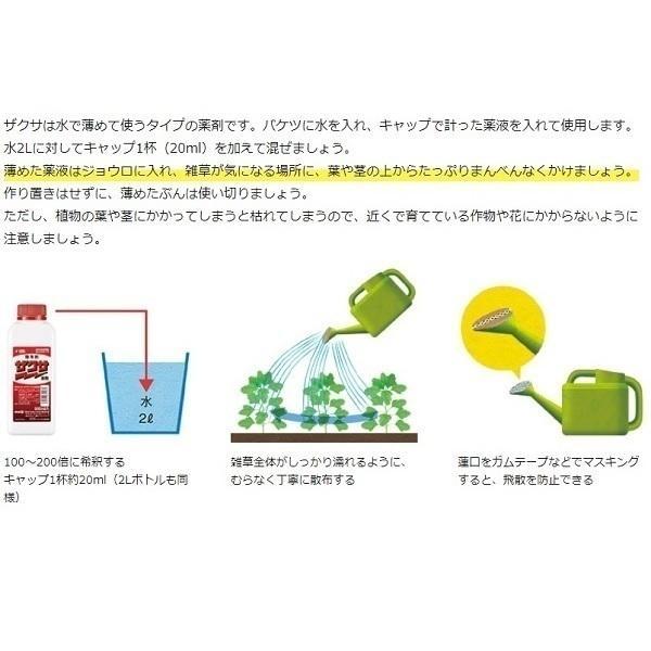 ザクサ液剤 除草剤 除草液 10L 希釈タイプ 散布 噴霧 畑 果園 畦 水田 稲 雑草 日陰 庭 駐車場 墓 meiji｜ssn-alpresse｜04