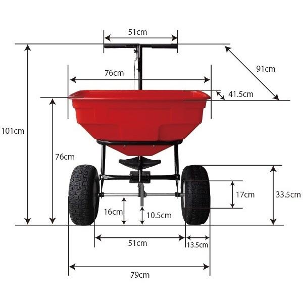 肥料散布機 手押し式 肥料散布器 容量50L 堆肥 農業機械 : S.S net