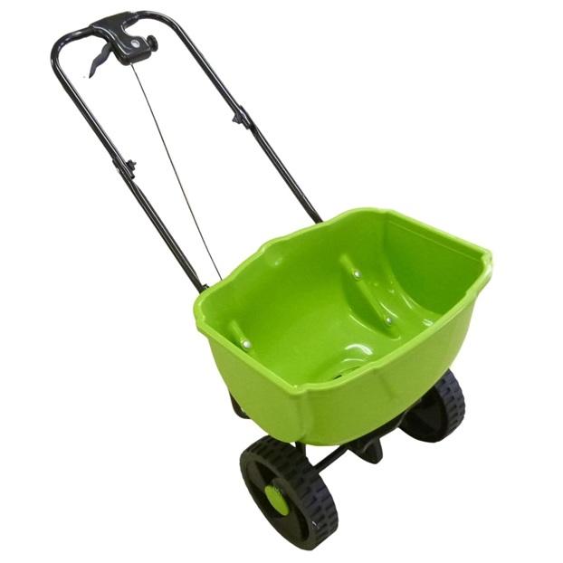 肥料散布機 肥料散布器 容量27L 手押しタイプ 融雪剤 散布機 農薬