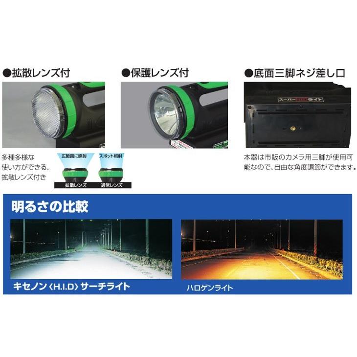 日動　キセノンサーチライト　HIDL-35W-BA　防水　投光器　屋外　HID　作業灯　充電式　照明