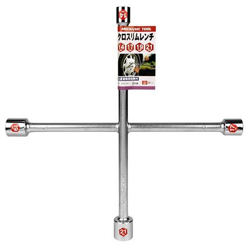 SK11 タイヤ交換 クロスレンチ 14mm×17mm×19mm×21mm ホイルナット