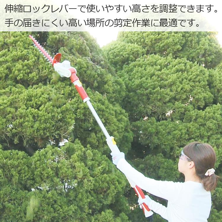 セフティ3 ヘッジトリマー 伸縮 充電式 剪定バリカン 高枝 電動 STH