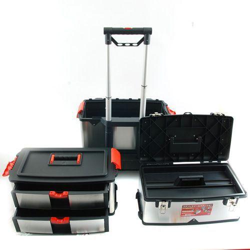 SK11 ツールボックス キャスター付 3段 工具箱 ステンレス製 おしゃれ