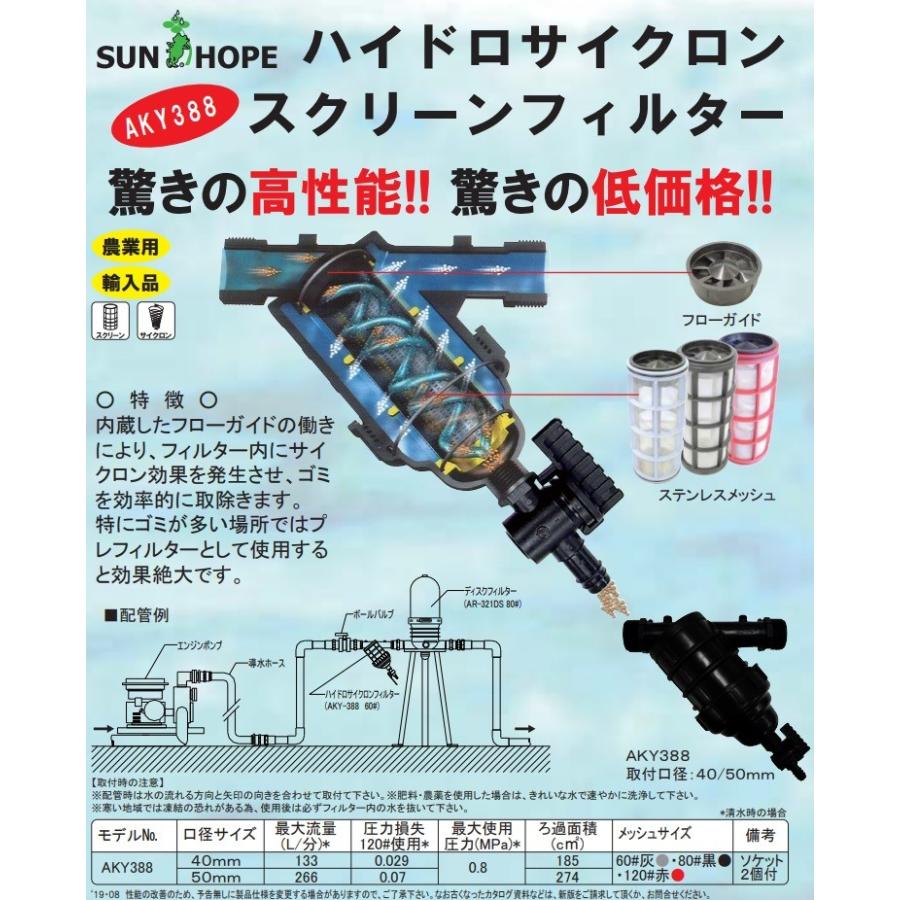 サンホープ スクリーンフィルター AKY38840 40mm ろ過器 濾過器 サンホープ スクリーンフィルター AKY38840 40mm ろ過器 濾過器