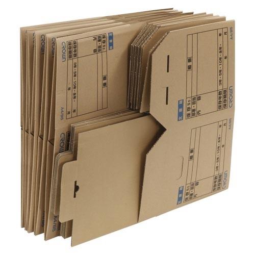 クラウン 折りたたみ 文書保存箱 A4/B5 10個セット CR-BH340 保管箱