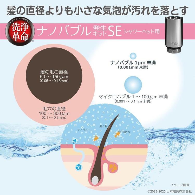 日本電興 ナノバブル発生キット SE シャワーホース シャワーヘッド