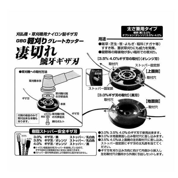ナイロンカッター ナイロンコード 草刈り 草刈り機 4.0mm 4mm 草刈