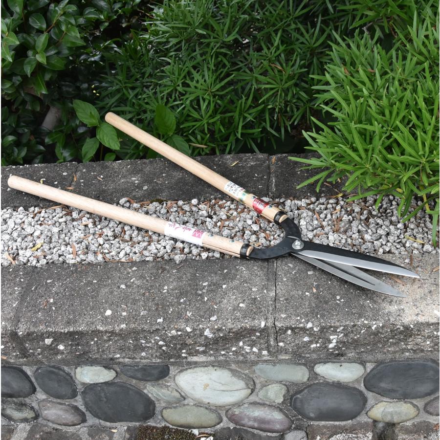 喜八作 プロ用 葉刈鋏 門型裏ベタ 210mm No109A 青紙 強力 刈り込みば