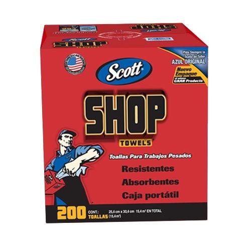 SCOTT ショップタオル ブルーBOX 200枚×10箱セット 紙ウエス 洗車
