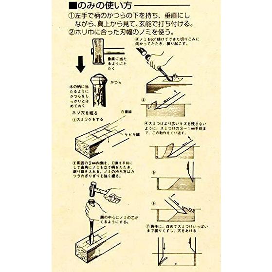 千吉銅賞 追入のみ 24mm 鋼付 赤樫柄 手造り本鍛造 彫刻鑿 木工鑿 叩き