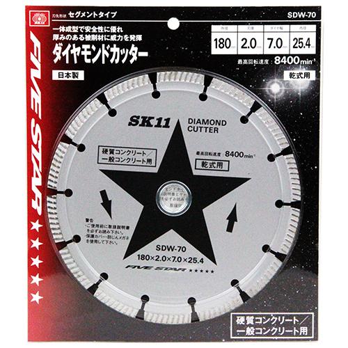 SK11 ダイヤモンドカッター 刃 180mm コンクリートカッター 湿式用