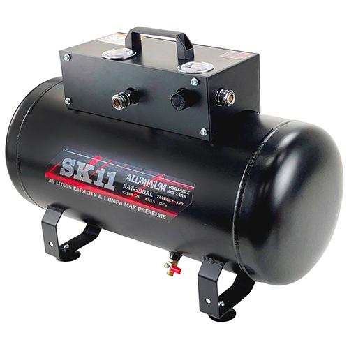 SK-11 エアーコンプレッサーとサブタンクセット SK11 エアーコンプレッサー ステンレス製 サブタンク 39L エア