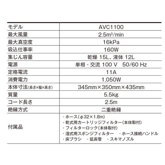 京セラ 業務用掃除機 乾湿両用 集塵機 小型 AVC1100 集じん機 京セラ 業務用掃除機 乾湿両用 集塵機 小型 AVC1100 集じん機