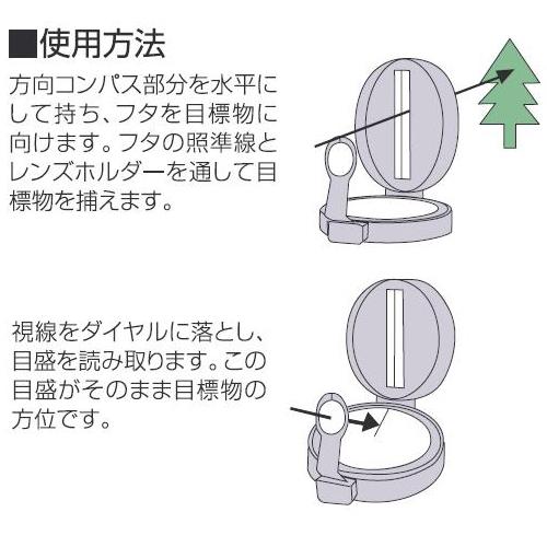 シンワ 方位磁石 コンパス オイル式 ミリタリー 方位磁針 軍用コンパス