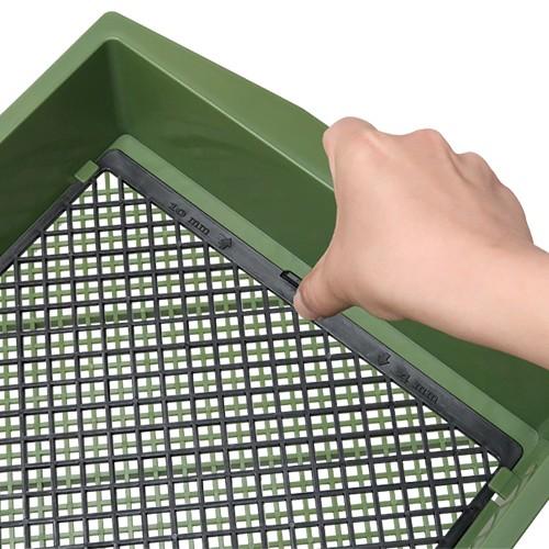 ふるい 園芸用 土ふるい 手動 角型 フルイ 篩 4mm/10mm ふるい器 農業