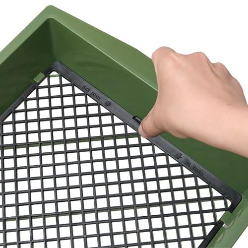 ふるい 園芸用 土ふるい 手動 角型 フルイ 篩 4mm/10mm ふるい器 農業