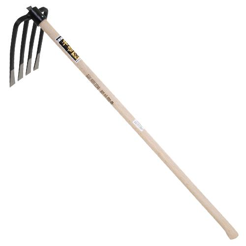 千吉金 備中鍬 鍬 くわ 南濃型 四本備中鍬 半バチ 四本爪 106cm : S.S