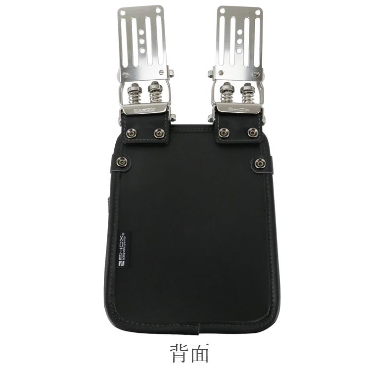 SHOX 薄型腰袋 腰袋 2段 S 工具 ホルダー 工具差し 本革 レザー