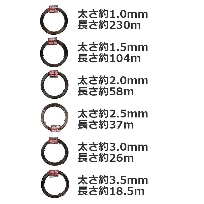 園芸ワイヤー 盆栽用アルミ線 ブロンズ 太さ1.0/1.5/2.0/2.5/3.0/3.5mm