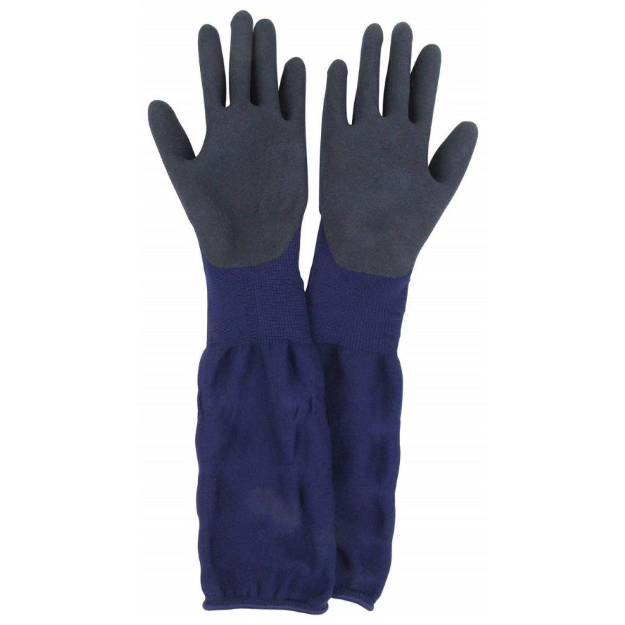 セフティー3 園芸用手袋 ガーデニング手袋 ネイビー ロングタイプ