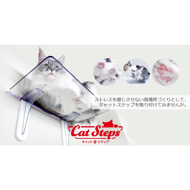 キャットステップ キャットウォーク 22×40cm 1セット 透明 クリア 猫用