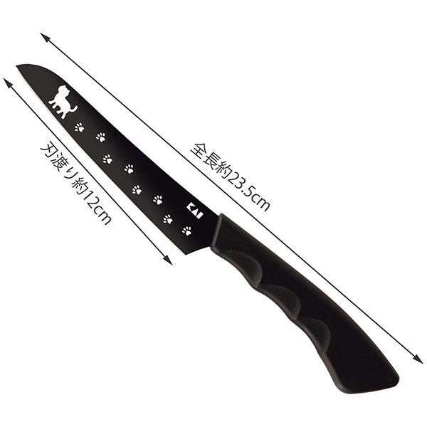 貝印 フルーツナイフ ペティナイフ 包丁 ねこ 猫 ケース付 24cm