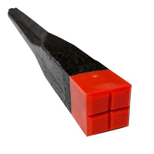 道路　土地境界杭　備品　赤黒樹脂製　中古品　5個 太 境界杭 プラスチック 45×600mm 20本セット 量杭 境界標 プラ杭 測量