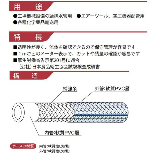 ブレードホース 内径19mm 20m 排水ホース エアーホース エアホース