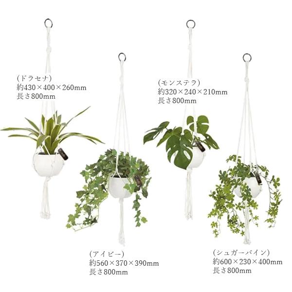 キシマ（KISHIMA） フェイクグリーン マクラメハンギングタイプ 人工