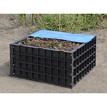 サンポリ 堆肥枠 肥料枠 200L 堆肥ワク 小容量タイプ S-07 コンポスト コンポスター 堆肥箱 たい肥 豚糞 牛糞 肥料わく 有機 用土_1