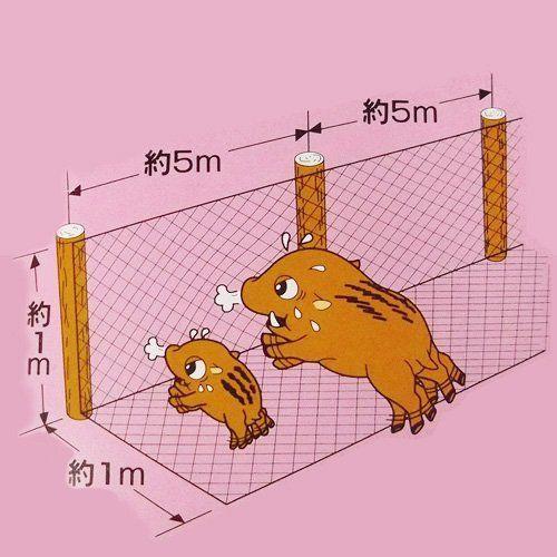 防獣ネット 2m×20m 2.2mm アニマルネット 害獣ネット 猪ネット 網 侵入