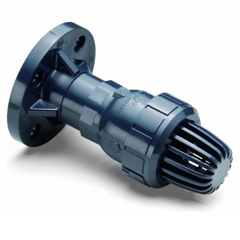 旭有機材 ボールフートバルブ 40mm フート弁 塩ビ フランジ形 逆止弁 チャッキ弁 チャッキバルブ フードバルブ PVC アサヒ ...
