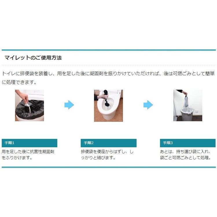 Mylet 災害用トイレセット 500回分 マイレットS-500 非常用トイレ 簡易