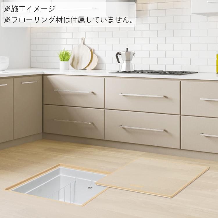 床下点検口 点検口 枠 気密樹脂枠 樹脂製 600型 12mm用 ライトブラウン