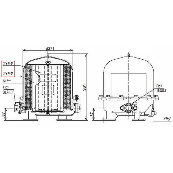 川本ポンプ 井戸水 浄水器 ろ過器 アクアファイン浄水器 MRK2-25 川本ポンプ 井戸水 浄水器 ろ過器 アクアファイン浄水器 MRK2-25