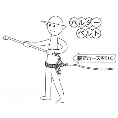 永田 動噴ホースホルダーベルト HDX型 8.5mm(G1/4) スプレーホース引き