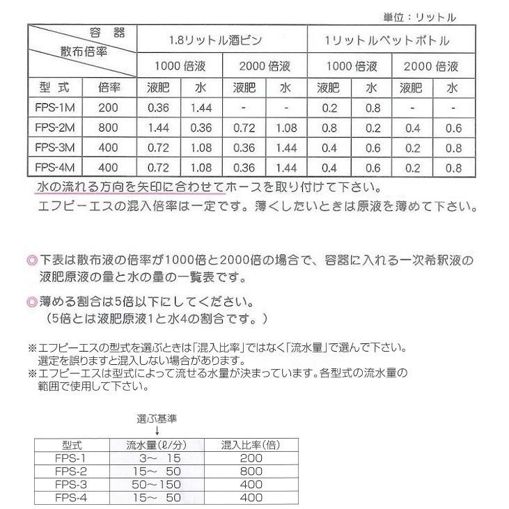 液肥混入器 FMT-2P 800倍 15mm/20mm/25mm 液肥混入機 水耕栽培 : S.S