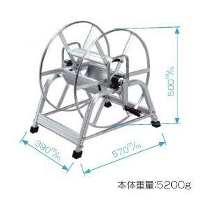 永田 動噴ホースリール 8.5mm×150m 1/4捩戻付 動噴ホース巻き取り機 巻