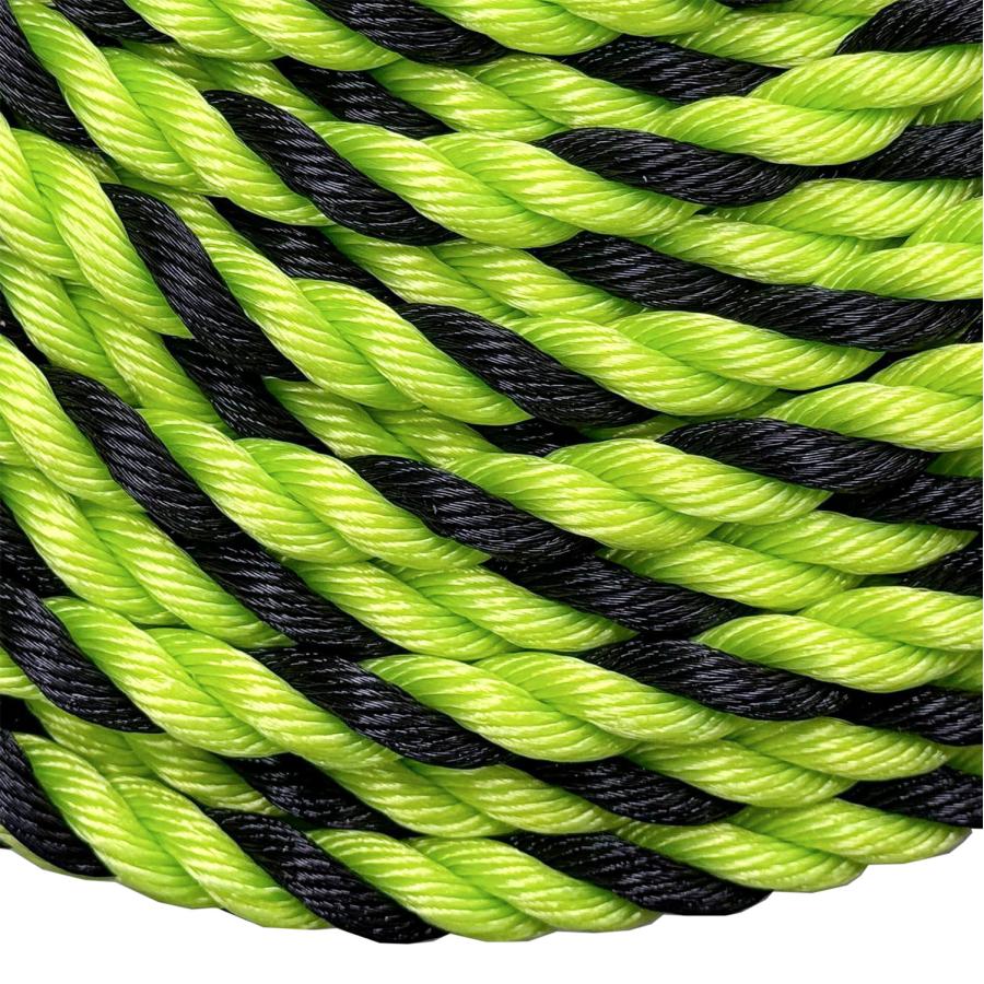 蛍光 トラロープ 標識ロープ 12mm×100m ライムグリーン 工事用 蛍光 トラロープ 標識ロープ 12mm×100m ライムグリーン 工事用