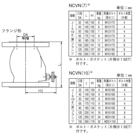 荏原ポンプ チャッキ弁 チェッキ弁 ナイロンコーティング製 NCVN(10 